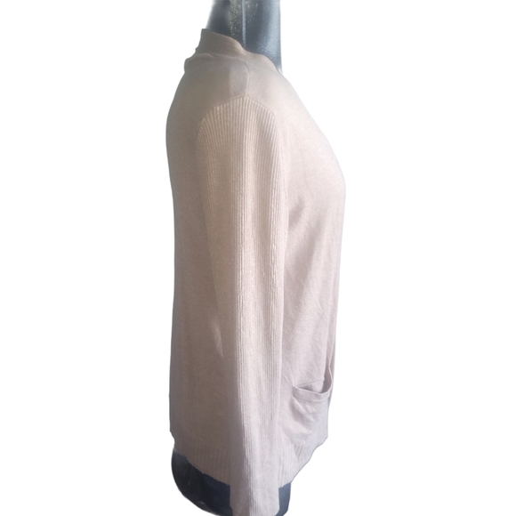 Jones New York Tan Open Front Cardigan M - Picture 4 of 7